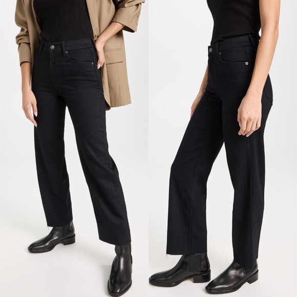 NWT Emma High Rise Wide Leg Jeans Black - Size 24 - Picture 2 of 5